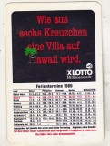 bnk cld Calendar de buzunar 1989 Lotto Germania