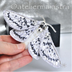 brosa fluture 3D, cristale Swarovski, brosa insecta, accesorii femei foto