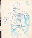 A1669 Schiță de Dimitrie &bdquo;Puiu&rdquo; Eitel, 1941, semnată