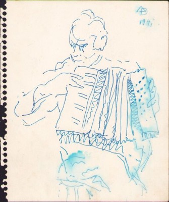 A1669 Schiță de Dimitrie &amp;bdquo;Puiu&amp;rdquo; Eitel, 1941, semnată foto