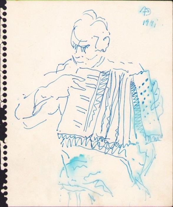 A1669 Schiță de Dimitrie &bdquo;Puiu&rdquo; Eitel, 1941, semnată