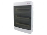 Carcasă pentru aparatură modulară IP40 albă ABS ECM 3X18PT-S