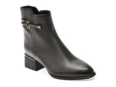 Botine EPICA negre, 105845, din piele naturala