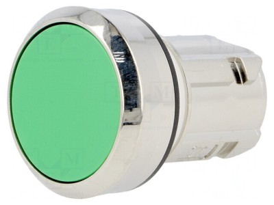 Comutator Apăsare 22mm Verde foto