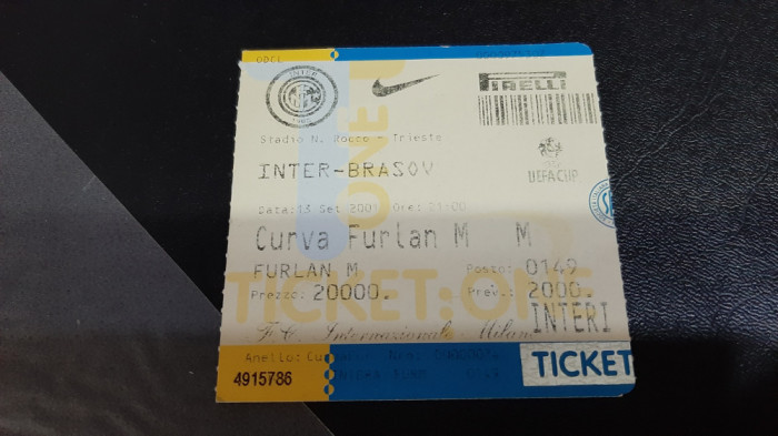 bilet Inter Milano - FC Brasov