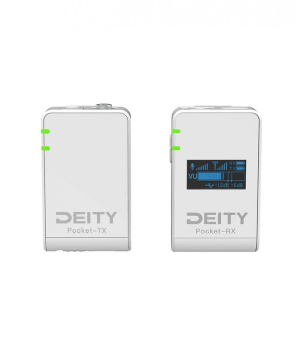 Microfon Deity Pocket Wireless Alb pentru camere si smartphone