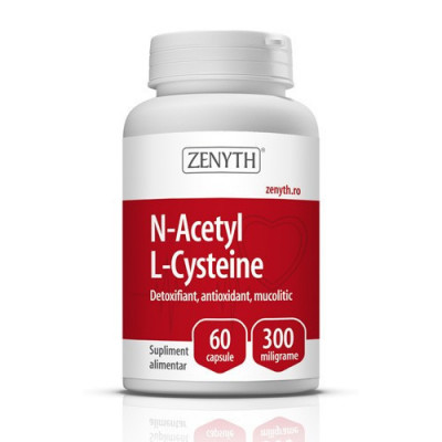 N-Acetyl Cysteine, 60cps, Zenyth Pharmaceuticals foto