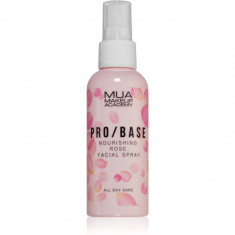 MUA Makeup Academy PRO/BASE Rose Spray facial pentru fixare machiajului cu apă de trandafiri 70 ml