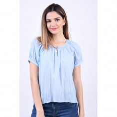 Bluza Bumbac Vila Lotu Bleo Deschis foto