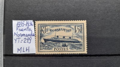 1935-Franta-Normandie YT299-MLH foto