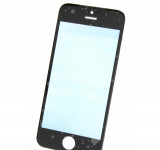 Geam Sticla OCA + Rama iPhone 5S, Negru - Reparatie Ecran Premium