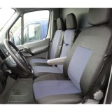 2+1 Huse Scaune pentru VW CRAFTER 2006-2018 Microbuze Negru Gri Textil