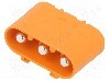 Conector alimentare DC, 1kV, 3 pini, seria LC, {{Dimensiune pin}}. AMASS - LCC40PB-M