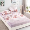 Husa de pat cu elastic Craciun,globuri roz 180x200cm D049, Jojo Home
