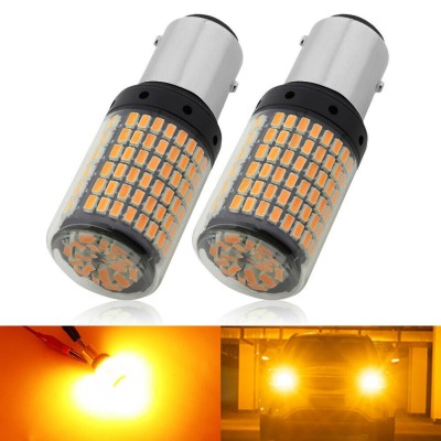 Set de 2 Becuri led semnal auto Canbus PY21W BAU15s portocaliu,20W foto
