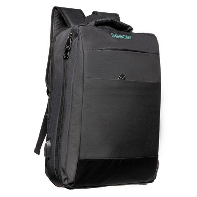 RUCSAC SPACER NEW YORK BLACK, pt. notebook de max. 17&amp;quot;, 2 Compartiment Laptop, Compartiment Calatorie, buzunar frontal, compartiment travel, troler st foto