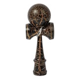 Cumpara ieftin Kendama X Originala, Profesionala, DEPOX&reg;, Cracked, Lemn, 18 cm, Negru/Auriu