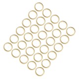 Cumpara ieftin Set 30 inele breloc, auriu 3.4 cm, grosime 2.5 mm, accesorii metalice circulare despicate pentru chei, brelocuri personalizate si proiecte DIY