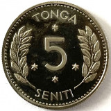 TONGA 5 SENITI 1967, PROOF,( SALOTE TUPOU III.)