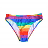 Slip de baie multicolor cu dungi