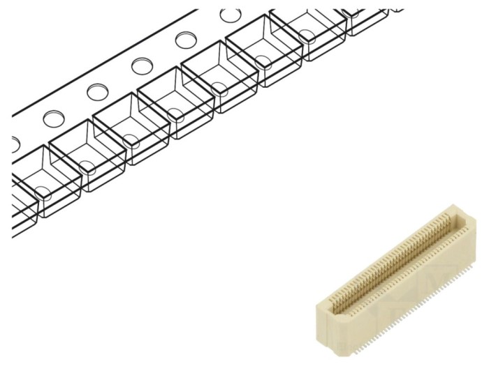 Conector PCB-PCB mamă 80 pin SMT vertical