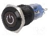 Intrerupator anti-vandalism, ON-(ON), &Oslash;16mm, ONPOW, LAS2GQF-11DT/G/12V/A