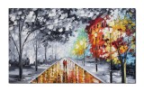 Cumpara ieftin Tablou pictat manual - Impreuna pe aleea vietii (4) - 100x60cm ulei pe panza in cutit, efect 3D