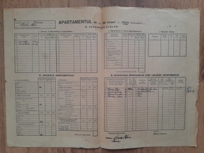 Declaratie individuala de impunere veche 1950 RPR Timis Torontal foto