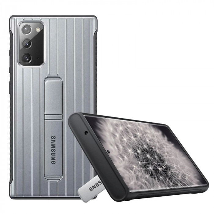 Husa Cover Hard Standing Samsung pentru Samsung Galaxy Note 20 Silver