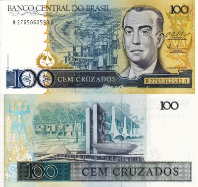 BRAZILIA 100 cruzados ND UNC!!! foto