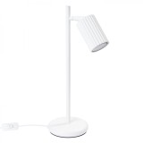 Lampă De Birou Karbon Alb Din Aluminiu, 1 Bec Tub Minimalist De Interior.