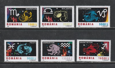 Romania 2001 - #1574 Semnele Zodiacului I 6v MNH foto