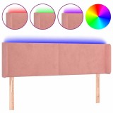 Cumpara ieftin Tablie de pat cu LED, roz, 147x16x78/88 cm, catifea
