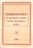 NORME SPECIFICE DE SECURITATE A MUNCII PENTRU TRANSPORTUL INTERN-MINISTERUL MUNCII SI PROTECTIEI SOCIALE-262521