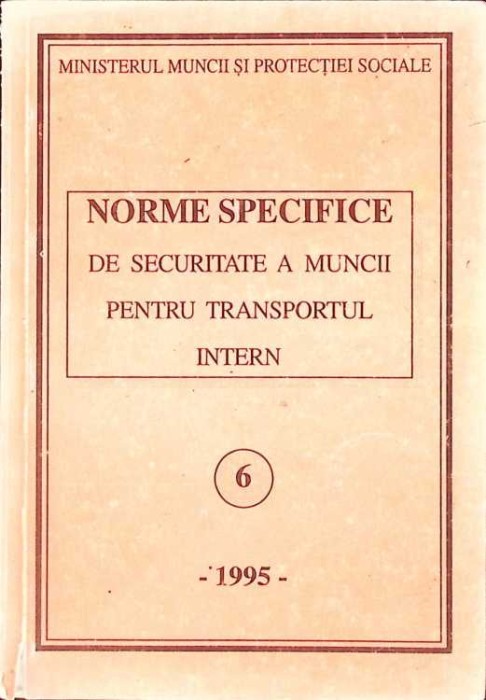NORME SPECIFICE DE SECURITATE A MUNCII PENTRU TRANSPORTUL INTERN-MINISTERUL MUNCII SI PROTECTIEI SOCIALE-262521