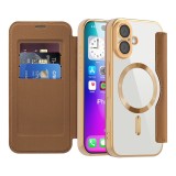 Husa iPhone 17 Asteroid GSM SmartMag Book Case, maro