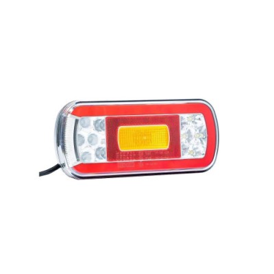 Lampa spate 220x100, 6 functii, cu mers inapoi si numar, LED, Fristom Cod: FT-130 COF Automotive TrustedCars foto