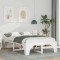 vidaXL Cadru de pat de podea Alb 120 x 190 cm Lemn masiv de pin