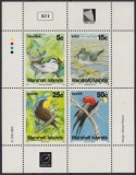 Marshall Islands 1990 - Pasari, fauna, bloc neuzat