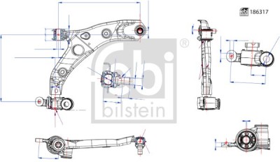 FEBI BILSTEIN 186317 Brat, suspensie roata foto