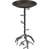 Decoratiune gradina, MagicHome, hranitor pentru pasari cu suport, metalic, 27x56 cm, Magic Home
