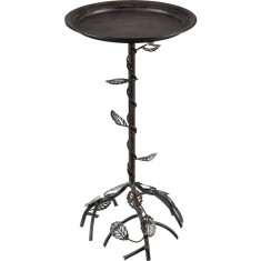 Decoratiune gradina, MagicHome, hranitor pentru pasari cu suport, metalic, 27x56 cm