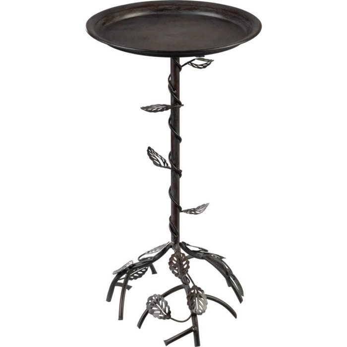Decoratiune gradina, MagicHome, hranitor pentru pasari cu suport, metalic, 27x56 cm
