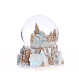 Glob apa Craciun cu led si zapada 16 cm