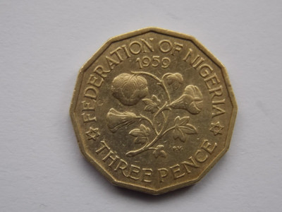 3 PENCE 1959 NIGERIA foto