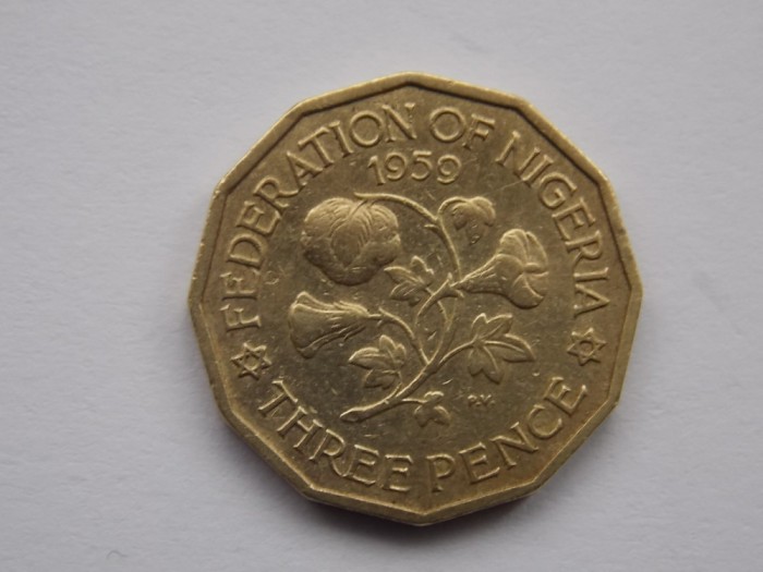 3 PENCE 1959 NIGERIA