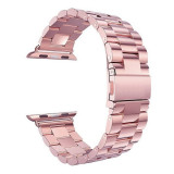 Curea metalica compatibila cu Apple Watch, 42mm, Pink/Rose, Very Dream