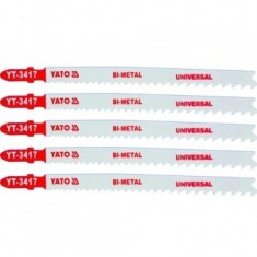 Set 5 lame fierastrau pendular Yato YT-3417, lungime 130mm, pentru metal, lemn, 10-5TPI
