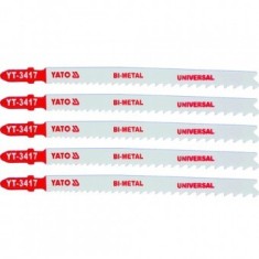 Set 5 lame fierastrau pendular Yato YT-3417, lungime 130mm, pentru metal, lemn, 10-5TPI