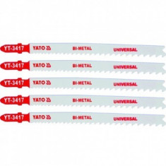 Set 5 lame fierastrau pendular Yato YT-3417, lungime 130mm, pentru metal, lemn, 10-5TPI